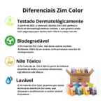4 Tinta Pó Colorido Color Para Chá Revelação Chá Bebê Cor Verde E Roxo