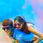 4 Tinta Pó Colorido Color Para Chá Revelação Chá Bebê Cor Azul