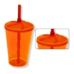 Kit 60 Copo Twister 300ml Tampa Canudo Balada Atacado Varejo