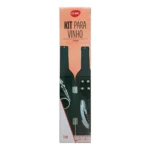 Kit Para Vinho 5 Peças Com Saca Rolha - Corta Lacre