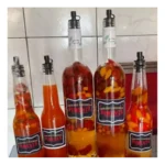 Kits De Bico Dosador Para Vidros Azeite Vinagre Mel E Molhos Cor Preto