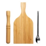 Kit Para Caipirinha 3 Peças Bambu Clink Ck3526