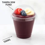 Copo 150ml Com Tampa Bolha Sem Furo Felicidade 50 Unidades Cor Copo Com Tampa