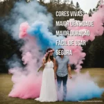 Kit Com 2 Fumaça Chá Revelação Bastão Baby Emotion Skyfest Cor Azul