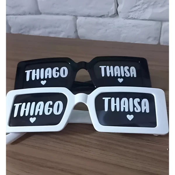Kit 2 Óculos Europeu Noiva Noivo Nomes Casamento Festa