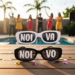 Kit 2 Óculos Personalizado Festa Retro Noivo Noiva Casamento