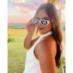 Kit 2 Óculos Personalizado Festa Retro Noivo Noiva Casamento