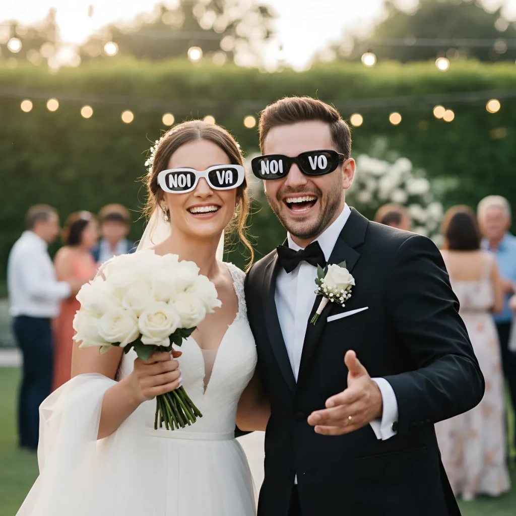 Kit 2 Óculos Festa Retro Noivo Noiva Casamento Personalizado Kit 2 Óculos Festa Retro Noivo Noiva Casamento Personalizado