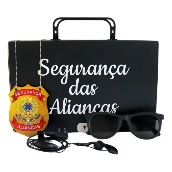 Maleta Segurança Das Alianças Pajem Óculos Distintivo Fone