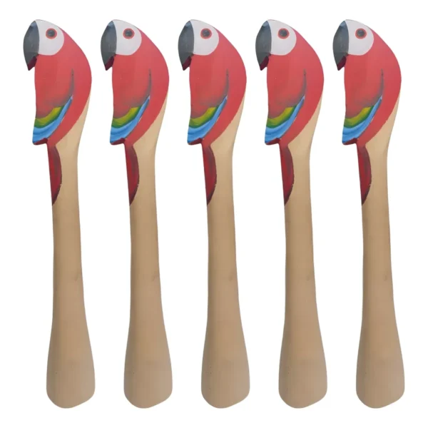 Socador Caipirinha Kit Com 5 Macerador Alho Drink Bebida Festa Cor Vermelha