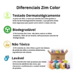 4 Tinta Pó Colorido Color Para Chá Revelação Verde Roxo Cor 2 Verde + 2 Roxo