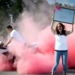2 Tinta Em Pó Holi Chá Revelação Escapamento Balão 1 Azul + 1 Rosa