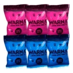 6 Tinta Em Pó Warna Pó Colorido Chá Revelação 3 Azul + 3 Rosa