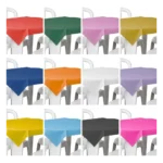 Kit Festa Toalha Para Mesa De Plástico Descartáveis 80x80cm