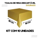 Kit Festa Toalha Para Mesa De Plástico Descartáveis 80x80cm