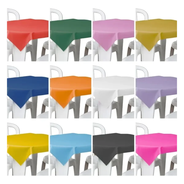 Kit Decoração De Mesa Toalha Plástica 80 X 80 Incrível 20 Un