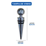 Kit Vinho Presente Abridor Saca Rolhas Tampa Dosador 5 Peças