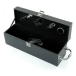 Kit Vinho Maleta Luxo Couro Ecológico + 4 Peças