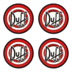 Kit Duff Simpsons Bar Mat + 4 Porta Copo Tapete Emborrachado