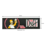 Kit Duff Simpsons Bar Mat + 4 Porta Copo Tapete Emborrachado