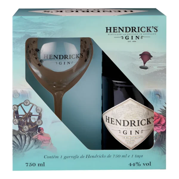 Kit Taça + Gin 750ml Hendrick's