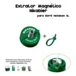 Extrator Barril Heineken + Mangueira Silicone Atoxica 10x6mm Cor Verde