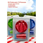 Kit Festa Descartável Copinho Pratinho Garfinhos Guardanapos