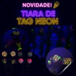 Kit Balada Festa Neon 150 Pçs Máscara, Tiara, Pulseira Neon