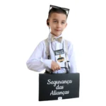 Maleta Segurança Das Alianças Pajem Óculos Distintivo Crachá