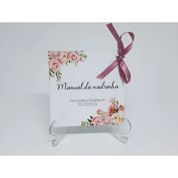 Kit Manual De Padrinhos Com 5 Cartoes