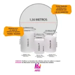 Kit Painel Redondo 1,50 Trio Capas De Cilindro Em Tecid F Cor Ariel Pequena Sereia Disney