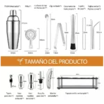 Kit Caipirinha Profissional 23 Peças Inox Coqueteleira 750ml