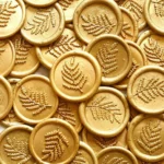 100 Lacre De Cera Dourado Varias Artes Disp. Selo P/ Convite