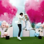 2 Lançadores Chá Revelação Papel E/ou Pó - Aciona Pavio