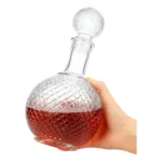 Garrafa Licoreira Whisky De Vidro Redonda Decoração