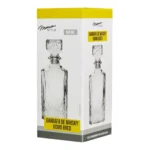 Licoreira Garrafa Vidro Para Whisky Licor Retro Luxo C/tampa