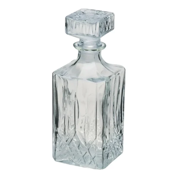 Licoreira Garrafa Vidro Para Whisky Licor Retro Luxo C/tampa