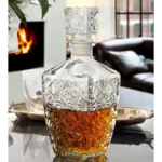 Combo 2 Decanter Frasco Decoração Cristal Whisky Licor
