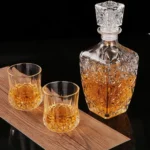 Combo 2 Decanter Frasco Decoração Cristal Whisky Licor