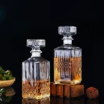 Combo 2 Decanter Frasco Decoração Cristal Whisky Licor