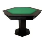 Mesa Carteado Poker Sextavada C/ 6 Gavetas Em Mdf Revestida