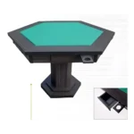 Mesa Carteado Poker Sextavada C/ 6 Gavetas Em Mdf Revestida