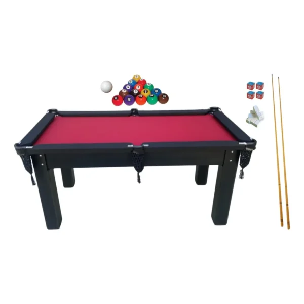 Mesa Sinuca Bilhar Adulto + Bolas Numeradas + 2 Tacos + Giz