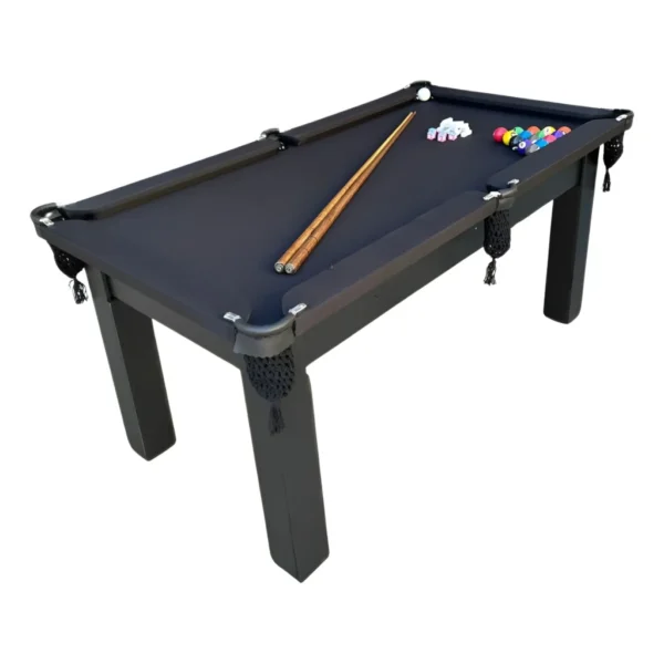 Mesa Sinuca Bilhar All Black Com Bolas Numeradas + 2 Tacos