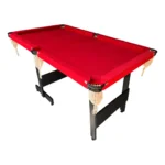 Mesa De Sinuca Bilhar Bi Nardelli 1,50x90 Mdf Completa 2 Tacos E Bolas Tecido Vermelho