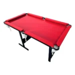 Mesa De Sinuca Bilhar Bi Nardelli 1,50x90 Mdf Completa 2 Tacos E Bolas Tecido Vermelho