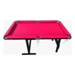 Mesa De Sinuca Bilhar Bi Nardelli 1,50x90 Mdf Completa 2 Tacos E Bolas Tecido Vermelho