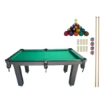 Mesa Sinuca Bilhar + Kit Bolas Numeradas 2 Tacos + Nivelador