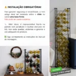 Mini Adega Aramado Metaltru para 20 garrafas de vinho