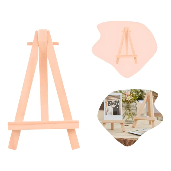15 Mini Cavalete Flexível Madeira Cartão/foto/casamento